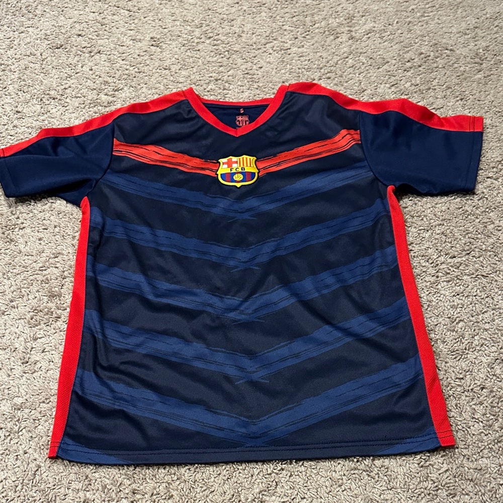 Kids Navy and Red Sports Jersey